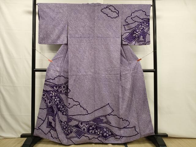 平和屋着物■訪問着　総絞り　花熨斗文　正絹　逸品　DABJ2758ya