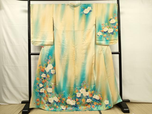 平和屋着物■訪問着　草花文　暈し染め　正絹　逸品　DABJ2761ya