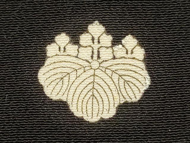 平和屋着物■豪華黒留袖　刺繍　花鳥文　銀糸　正絹　逸品　DABJ2763ya