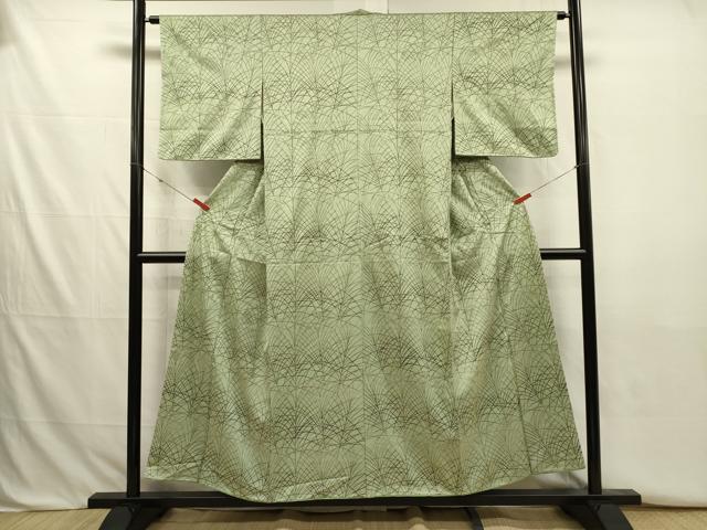 平和屋着物■上質な小紋　芝草文　正絹　逸品　DABJ2766ya