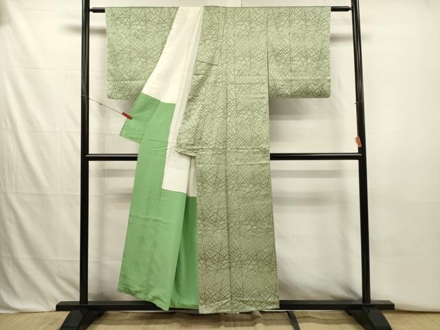 平和屋着物■上質な小紋　芝草文　正絹　逸品　DABJ2766ya
