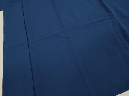 平和屋着物■上質な色無地　深縹色　正絹　逸品　DABJ2774ya