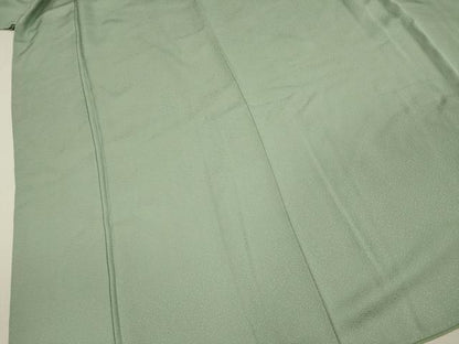 平和屋着物■上質な色無地　作家物　霞地紋　薄青色　正絹　逸品　DABJ2775ya