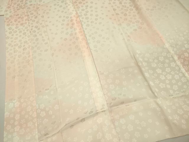 平和屋着物■長襦袢　無双仕立て　舞梅地紋　暈し染め　正絹　逸品　DABJ2781ya