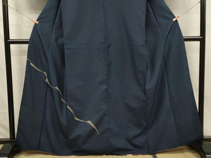 平和屋着物■色留訪問着　紬地　抽象花文　正絹　逸品　DABJ2784ya