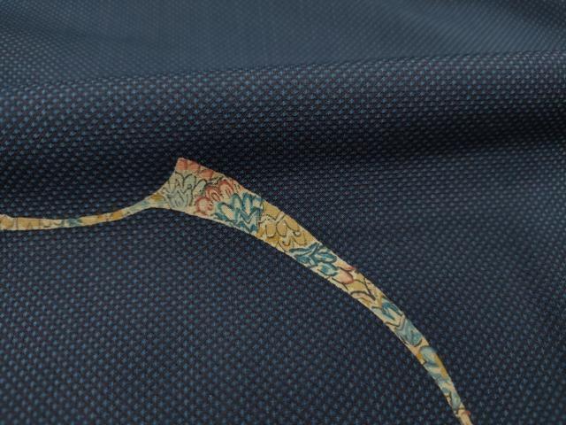 平和屋着物■色留訪問着　紬地　抽象花文　正絹　逸品　DABJ2784ya