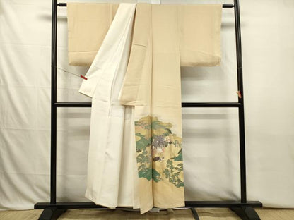 平和屋着物■豪華色留袖　寿光織　風景人物文　金糸　正絹　逸品　DABJ2791ya