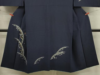 平和屋着物■男性　訪問着　刺繍　舞花文　金彩　正絹　逸品　DABJ2793ya