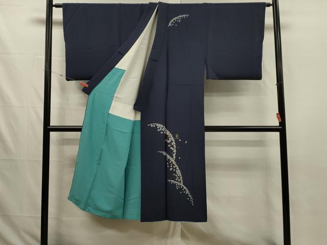 平和屋着物■男性　訪問着　刺繍　舞花文　金彩　正絹　逸品　DABJ2793ya