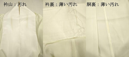平和屋着物■長襦袢　無双仕立て　霞文　正絹　逸品　DABJ2810ya