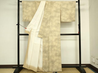 平和屋着物■上質な小紋　石畳文　暈し染め　正絹　逸品　DABJ2825ya