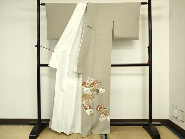 平和屋着物■豪華色留袖　駒刺繍　貝合わせ風景花文　金彩　正絹　逸品　DABJ2832ya