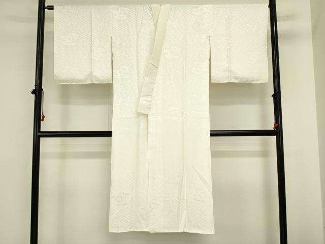 平和屋着物■長襦袢　袷　紗綾形花地紋　正絹　逸品　DABJ2834ya