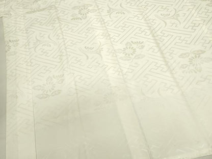 平和屋着物■長襦袢　袷　紗綾形花地紋　正絹　逸品　DABJ2834ya