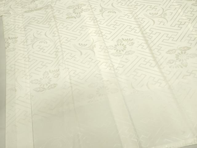 平和屋着物■長襦袢　袷　紗綾形花地紋　正絹　逸品　DABJ2834ya