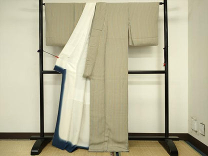 平和屋着物■上質な小紋　間道　正絹　逸品　DABJ2835ya