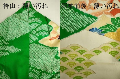 平和屋着物■豪華振袖　駒刺繍　絞り　松皮菱花松文　牡丹　金彩　正絹　逸品　DABJ2838ya