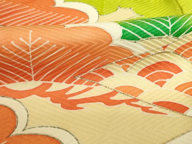 平和屋着物■豪華振袖　駒刺繍　絞り　松皮菱花松文　牡丹　金彩　正絹　逸品　DABJ2838ya