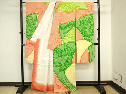 平和屋着物■豪華振袖　総絞り　扇面花文　正絹　逸品　DABJ2839ya