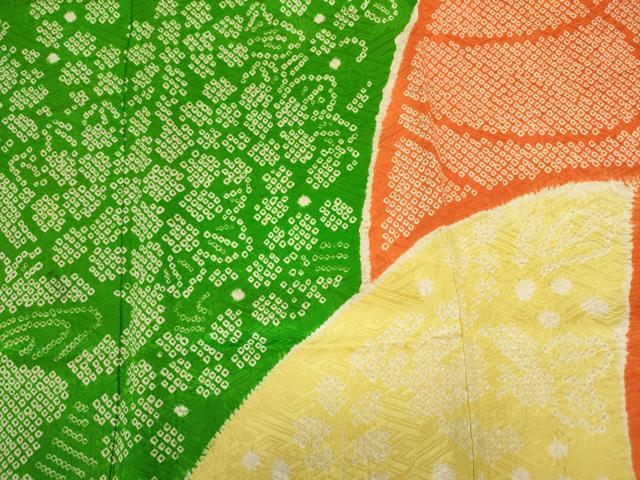 平和屋着物■豪華振袖　総絞り　扇面花文　正絹　逸品　DABJ2839ya