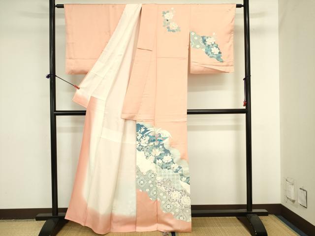 平和屋着物■訪問着　友禅　道長鳳凰花文　正絹　逸品　DABJ2840ya