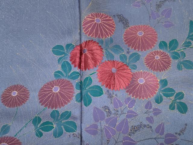平和屋着物■訪問着　刺繍　草花文　金彩　正絹　逸品　未使用　DABJ2844ya
