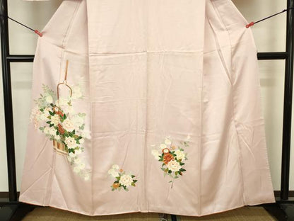 平和屋着物■訪問着　友禅　花籠文　正絹　逸品　DABJ2847ya