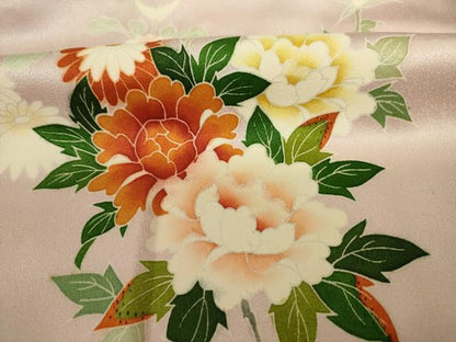 平和屋着物■訪問着　友禅　花籠文　正絹　逸品　DABJ2847ya