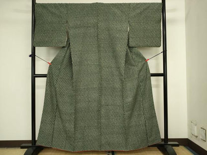 平和屋着物■上質な小紋　抽象文様　正絹　逸品　DABJ2848ya