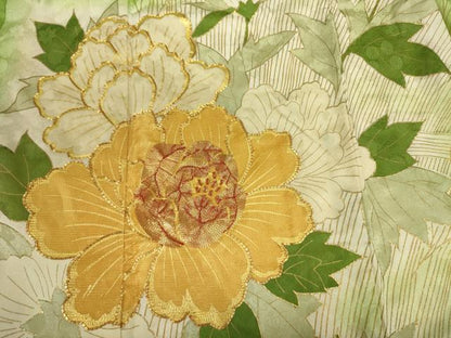 平和屋着物■豪華振袖　駒刺繍　牡丹　暈し染め　金彩　正絹　逸品　DABJ2851ya