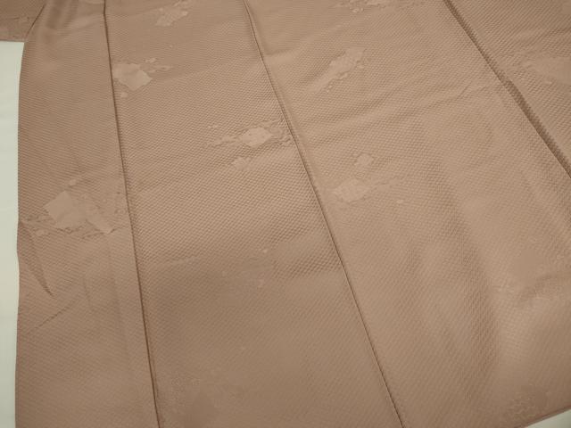 平和屋着物■上質な色無地　破れ色紙地紋　鴇浅葱色　正絹　逸品　DABJ2861ya