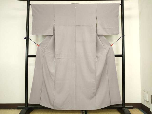 平和屋着物■上質な色無地　桔梗鼠色　正絹　逸品　DABJ2867ya