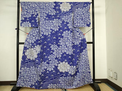 平和屋着物■訪問着　駒刺繍　絞り　舞花文　正絹　逸品　DABJ2874ya