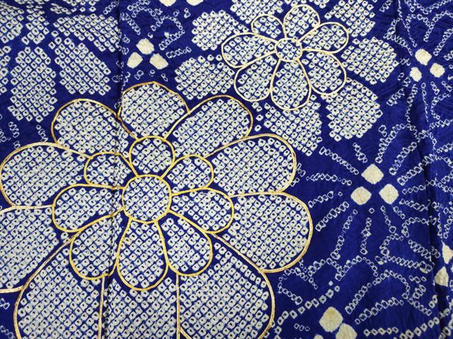 平和屋着物■訪問着　駒刺繍　絞り　舞花文　正絹　逸品　DABJ2874ya