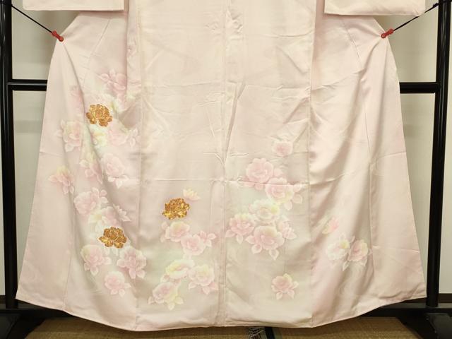平和屋着物■訪問着　駒刺繍　草花文　暈し染め　正絹　逸品　DABJ2877ya