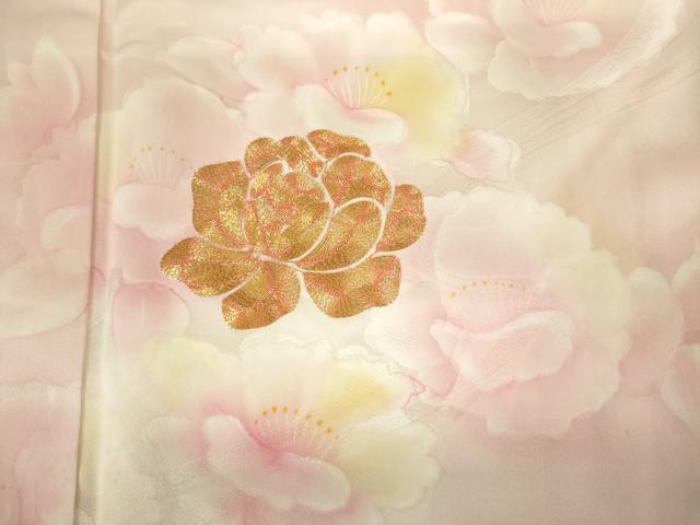 平和屋着物■訪問着　駒刺繍　草花文　暈し染め　正絹　逸品　DABJ2877ya