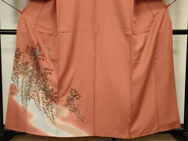 平和屋着物■訪問着　枝垂れ藤　暈し染め　金彩　正絹　逸品　DABJ2878ya