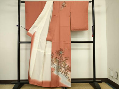 平和屋着物■訪問着　枝垂れ藤　暈し染め　金彩　正絹　逸品　DABJ2878ya