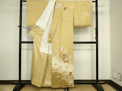 平和屋着物■訪問着　御所車花文　暈し染め　金彩　正絹　逸品　DABJ2881ya