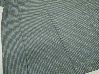 平和屋着物■上質な小紋　斜縞花文　正絹　逸品　DABJ2885ya