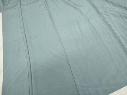 平和屋着物■上質な色無地　湊鼠色　正絹　逸品　DABJ2892ya