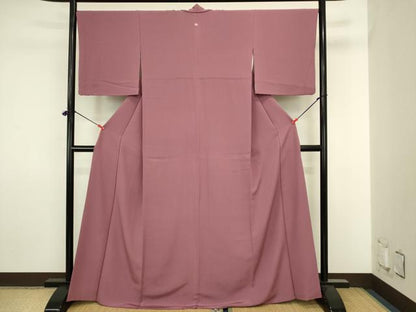 平和屋着物■上質な色無地　京紫色　正絹　逸品　DABJ2894ya