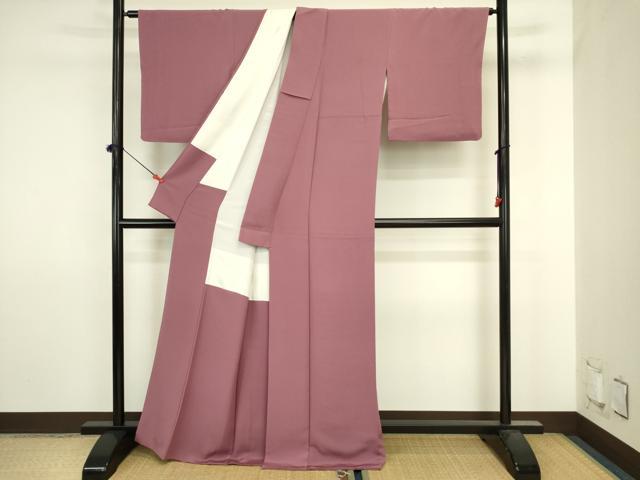 平和屋着物■上質な色無地　京紫色　正絹　逸品　DABJ2894ya