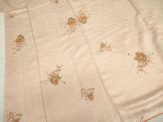 平和屋着物■上質な小紋　飾花文　正絹　逸品　DABJ2900ya