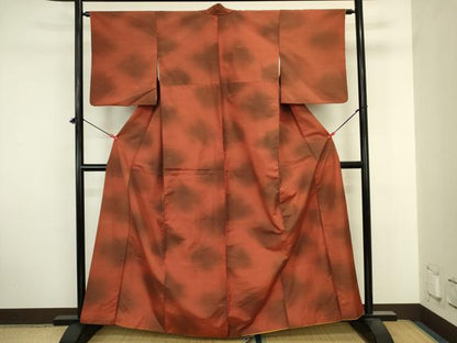 平和屋着物■上質な紬　霞文　暈し染め　正絹　逸品　DABJ2902ya