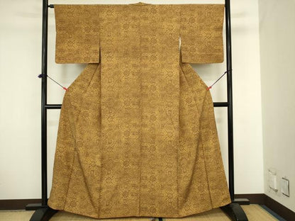 平和屋着物■上質な小紋　抽象花文　正絹　逸品　DABJ2903ya