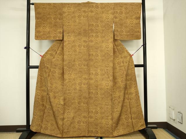 平和屋着物■上質な小紋　抽象花文　正絹　逸品　DABJ2903ya