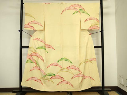 平和屋着物■訪問着　駒刺繍　雪芝文　銀彩　正絹　逸品　DABJ2906ya