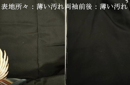 平和屋着物■豪華黒留袖　駒刺繍　飛鶴花文　暈し染め　金彩　正絹　逸品　DABJ2914ya