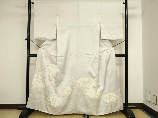 平和屋着物■豪華色留袖　刺繍　地紙風景花文　正絹　逸品　DABJ2917ya